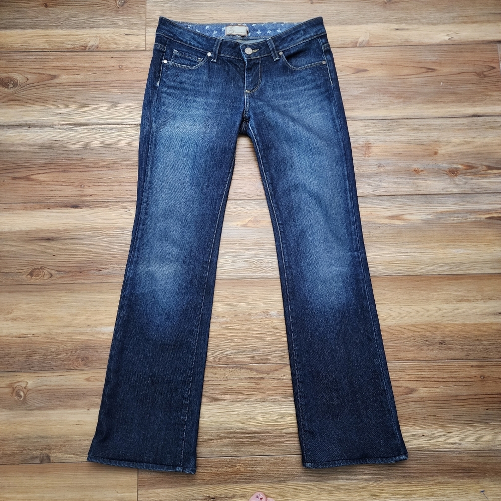 Paige Benedict Canyon Bootcut Jeans Women's 28 Blue Denim Low Rise Y2K